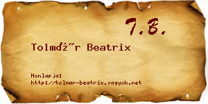 Tolmár Beatrix névjegykártya